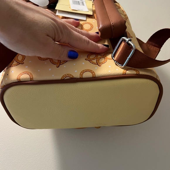 Disney Parks Loungefly Yellow & Brown Mickey Pretzel Backpack NWT - Picture 5 of 6